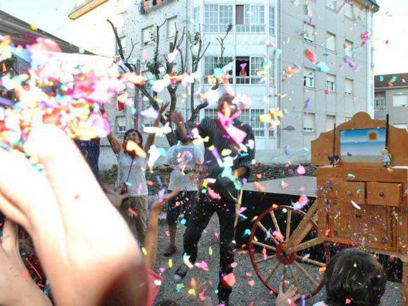Espectáculo con confetti