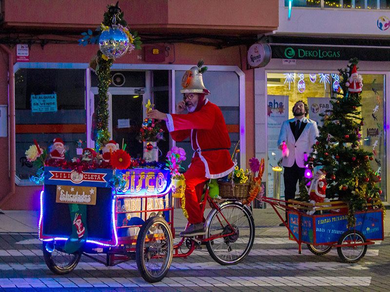 discoteca móbil en bicicleta durante pararrúas