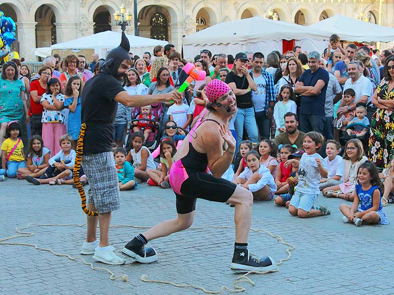 MeRe Clown interactuando co público