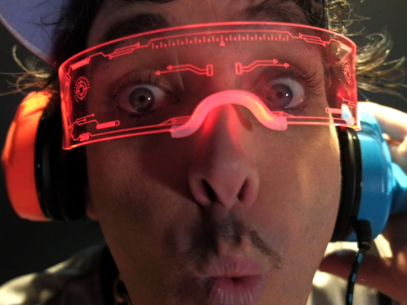 MeRe Clown Peque Disco caracterizado de DJ con gafas con luz