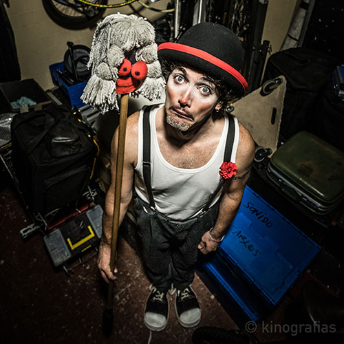 Mere Clown mirando a cámara Espectáculos Galicia